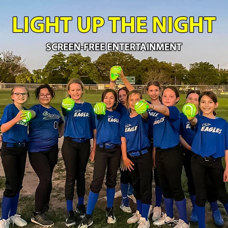 SPARK CATCH Light Up 12" Glow in The Dark Fastpitch Softball for Girls, Teens, and Players (Neon Green) - Image 5